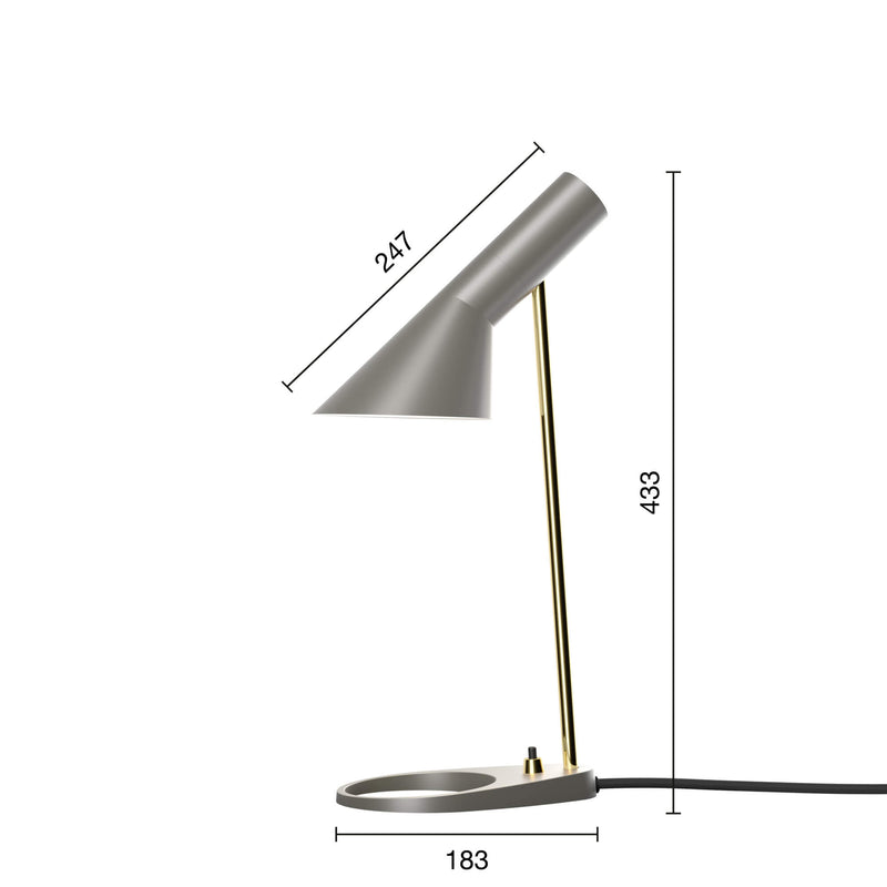 Louis Poulsen ルイスポールセン AJミニ テーブル  ウォームグレー/真鍮ポリッシュ（無塗装）AJ MINI TABLE WARM GREY/BRASS テーブルライト【正規品】3年保証ルイスポールセン、レクリントなどの北欧照明、アルテミデ、フロスなどのデザイナーズ照明、イサムノグチの和風照明を通販します。照明器具を販売するネットショップ！送料無料！