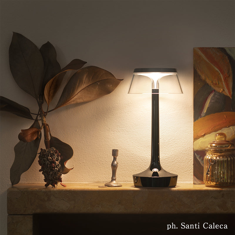 FLOS フロス Bon Jour Unplugged (ボンジュール アンプラグド) テーブルランプ black chrome ブラック クローム F1040063 正規品 送料無料 3年保証