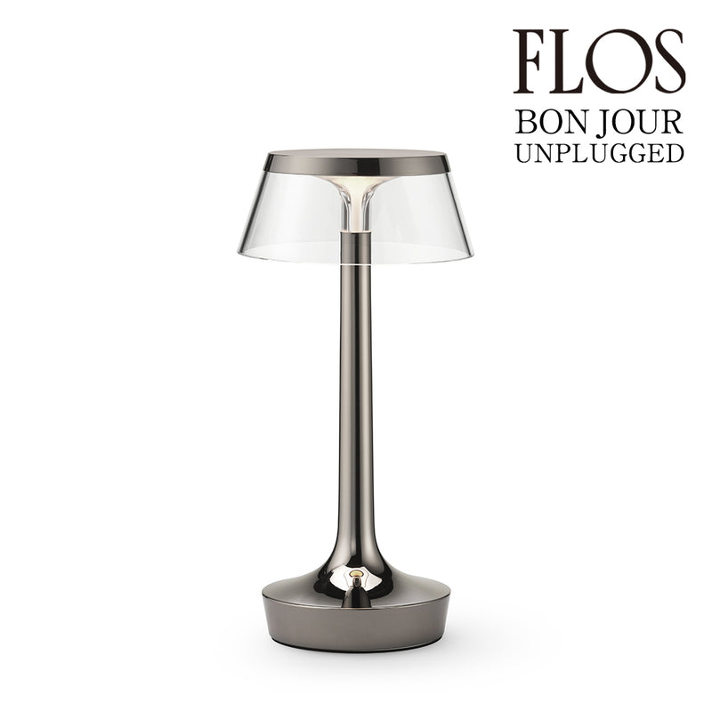 FLOS フロス Bon Jour Unplugged (ボンジュール アンプラグド) テーブルランプ black chrome ブラック クローム F1040063 正規品 送料無料 3年保証