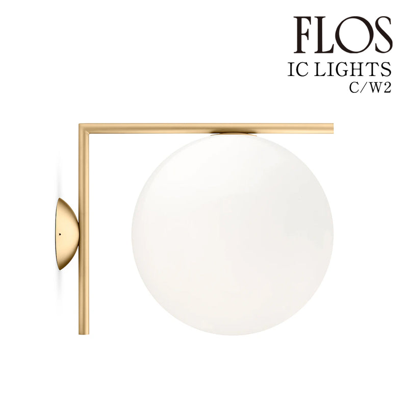 フロス FLOS「IC LIGHTS C W2（アイシーライツ C/W2）」IC LIGHTS C/W2/L GLD ゴールド ウォールランプ 【要電気工事】【正規品】3年保証