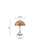 ≪特典付≫パンテラ 160 ポータブル オパール・ブラウン/クローム Panthella 160 Portable Opal Original Brown Chrome(V3) ルイスポールセン Louis Poulsen テーブルスタンド★プレゼント付 3年保証【正規品】