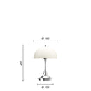 ルイスポールセン Louis Poulsen パンテラ 160 ポータブル オパール・ベージュ/クローム Panthella 160 Portable Portable Opal Beige/Chrome（V3）ルイスポールセン、レクリントなどの北欧照明、アルテミデ、フロスなどのデザイナーズ照明、イサムノグチの和風照明を通販します。照明器具を販売するネットショップ！送料無料！