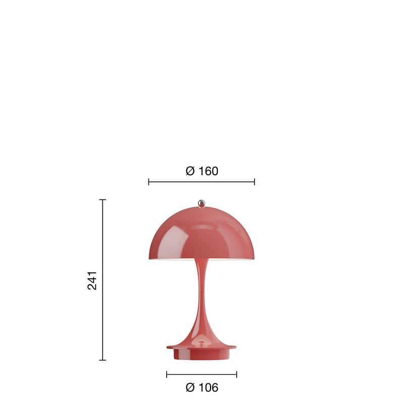 ルイスポールセン Louis Poulsen パンテラ 160 ポータブル オペーク・コーラル Panthella 160 Portable Opaque Coral（V3）ルイスポールセン、レクリントなどの北欧照明、アルテミデ、フロスなどのデザイナーズ照明、イサムノグチの和風照明を通販します。照明器具を販売するネットショップ！送料無料！