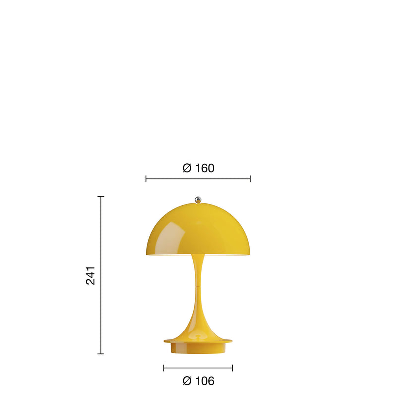 ルイスポールセン Louis Poulsen パンテラ 160 ポータブル オペーク・イエロー Panthella 160 Portable Opaque Yellow ルイスポールセン、レクリントなどの北欧照明、アルテミデ、フロスなどのデザイナーズ照明、イサムノグチの和風照明を通販します。照明器具を販売するネットショップ！送料無料！