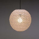 FORES 林工芸 TP-1811提灯ペンダントライト・レース和紙(花麻・白) TP-1811 3年保証