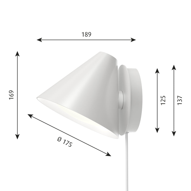 Louis Poulsen ルイスポールセン Keglen Wall White 白 D2W【正規品】 【送料無料】　ルイスポールセン、レクリントなどの北欧照明、アルテミデ、フロスなどのデザイナーズ照明、イサムノグチの和風照明を通販します。照明器具を販売するネットショップ！送料無料！