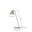 ルイスポールセン Louis Poulsen NJP Mini Table ライト・アルミ・グレー テーブルランプ NJP ミニ テーブル ベース式【正規品】 【送料無料】　ルイスポールセン、レクリントなどの北欧照明、アルテミデ、フロスなどのデザイナーズ照明、イサムノグチの和風照明を通販します。照明器具を販売するネットショップ！送料無料！