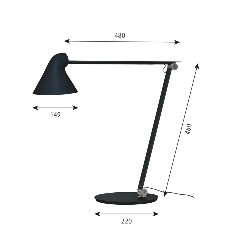 ルイスポールセン Louis Poulsen NJP Table ブラック テーブルランプ NJP テーブル ベース式【正規品】 【送料無料】　ルイスポールセン、レクリントなどの北欧照明、アルテミデ、フロスなどのデザイナーズ照明、イサムノグチの和風照明を通販します。照明器具を販売するネットショップ！送料無料！