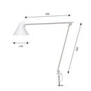 ルイスポールセン Louis Poulsen NJP Table ホワイト テーブルランプ NJP テーブルランプ クランプ式【正規品】 【送料無料】　ルイスポールセン、レクリントなどの北欧照明、アルテミデ、フロスなどのデザイナーズ照明、イサムノグチの和風照明を通販します。照明器具を販売するネットショップ！送料無料！