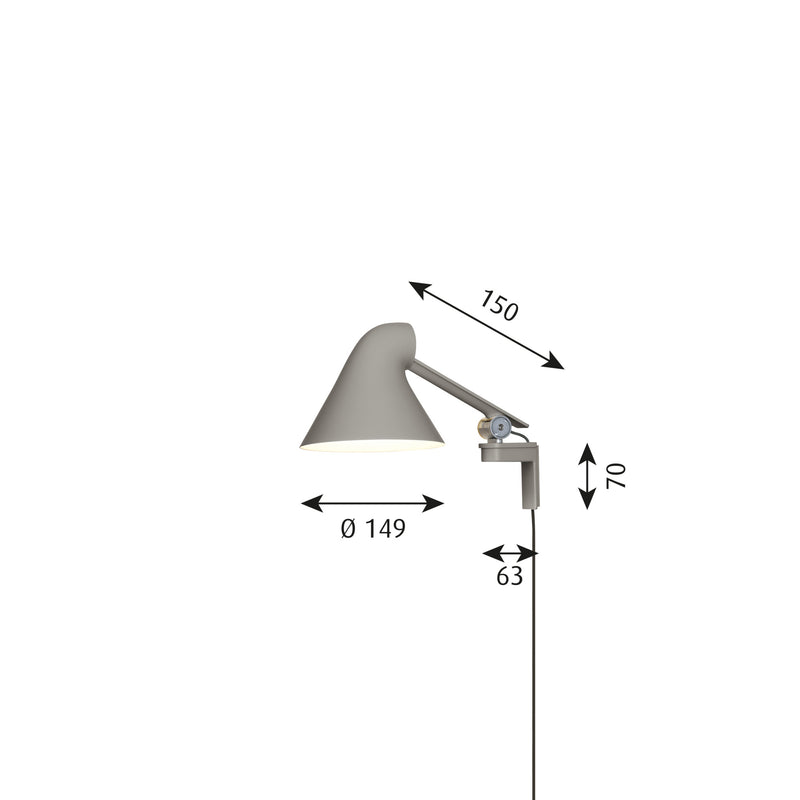 ルイスポールセン Louis Poulsen NJP Wall ライト・アルミ・グレー ウォールライト NJP ウォール ショートアーム【正規品】 【送料無料】　ルイスポールセン、レクリントなどの北欧照明、アルテミデ、フロスなどのデザイナーズ照明、イサムノグチの和風照明を通販します。照明器具を販売するネットショップ！送料無料！