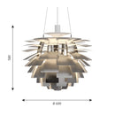PH Artichoke アーティチョーク φ600 ステンレス 3000K ルイスポールセン Louis Poulsen 　ルイスポールセン、レクリントなどの北欧照明、アルテミデ、フロスなどのデザイナーズ照明、イサムノグチの和風照明を通販します。照明器具を販売するネットショップ！送料無料！
