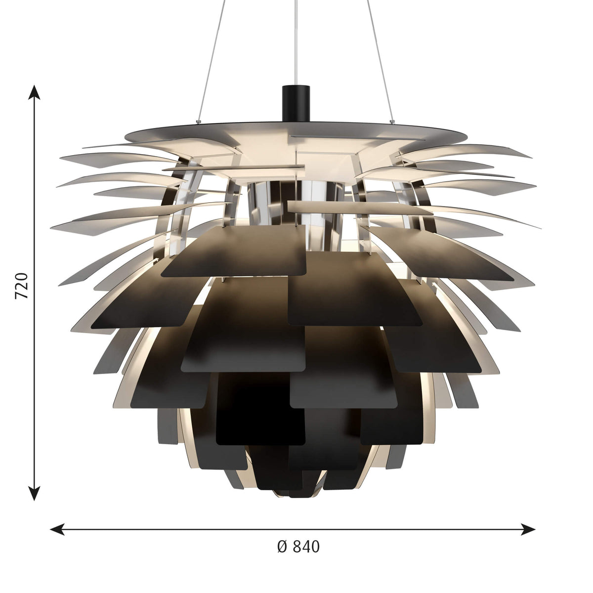 PH アーティチョーク / φ840 LED 3000K ブラック ペンダントライト
