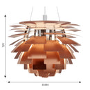 PH Artichoke アーティチョーク φ840 Copper(銅) 3000K ルイスポールセン Louis Poulsen 　ルイスポールセン、レクリントなどの北欧照明、アルテミデ、フロスなどのデザイナーズ照明、イサムノグチの和風照明を通販します。照明器具を販売するネットショップ！送料無料！