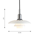 ≪特典付≫Louis Poulsen ルイスポールセン ペンダントライト PH 3/2Pendant　ガラスペンダント　シルバー・クローム【正規品】 ★プレゼント付 3年保証