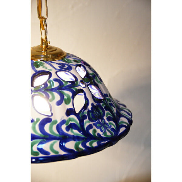 スペインバレンシア製新洋電気ランパダ陶器ペンダントライト3個セット